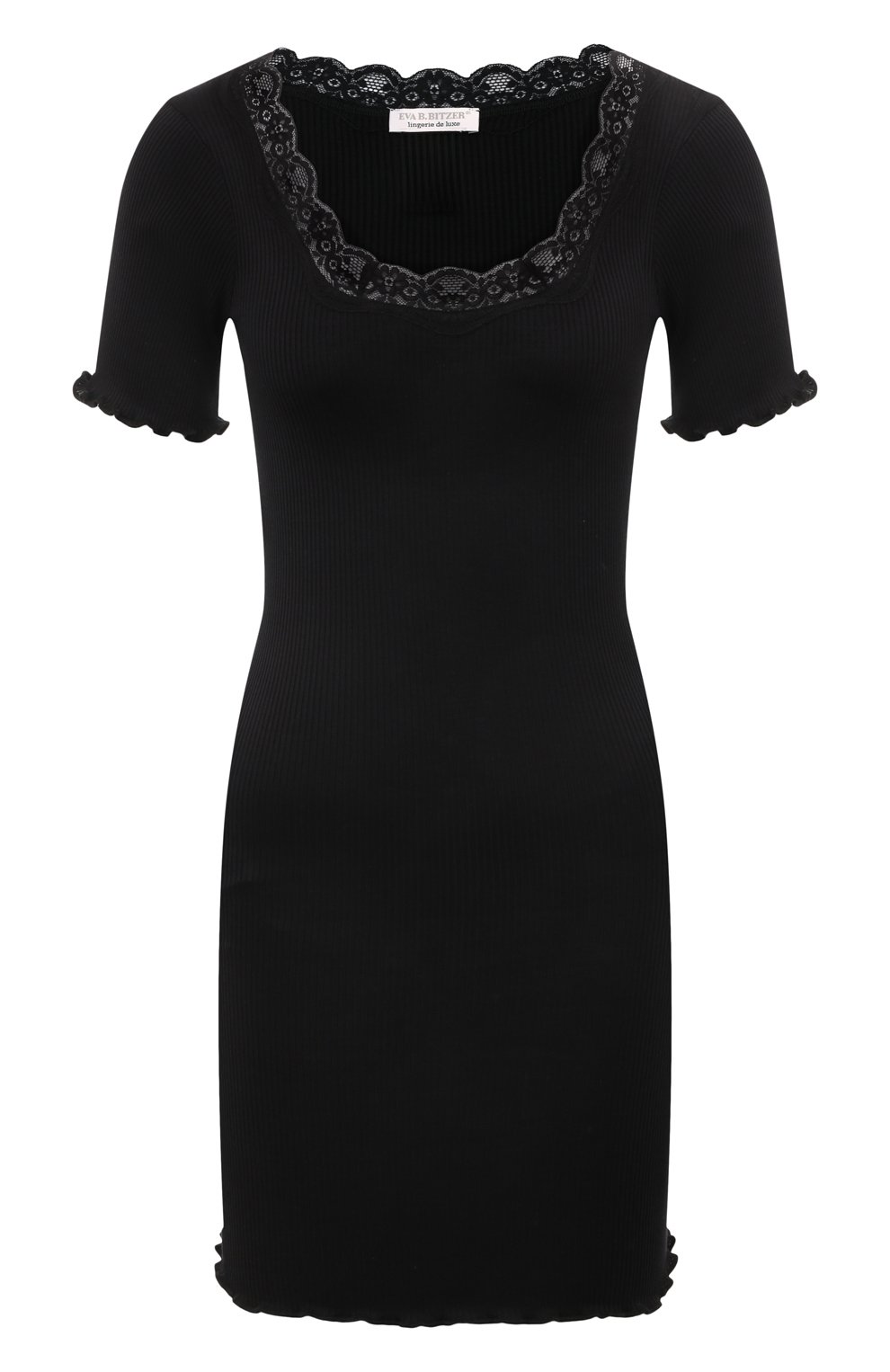 Сорочка из шелка и хлопка EVA B.BITZER черного цвета по цене 26910 руб., арт. 27338267, фото 1 Сорочка из шелка и хлопка EVA B.BITZER, арт. 27338267, фото 1