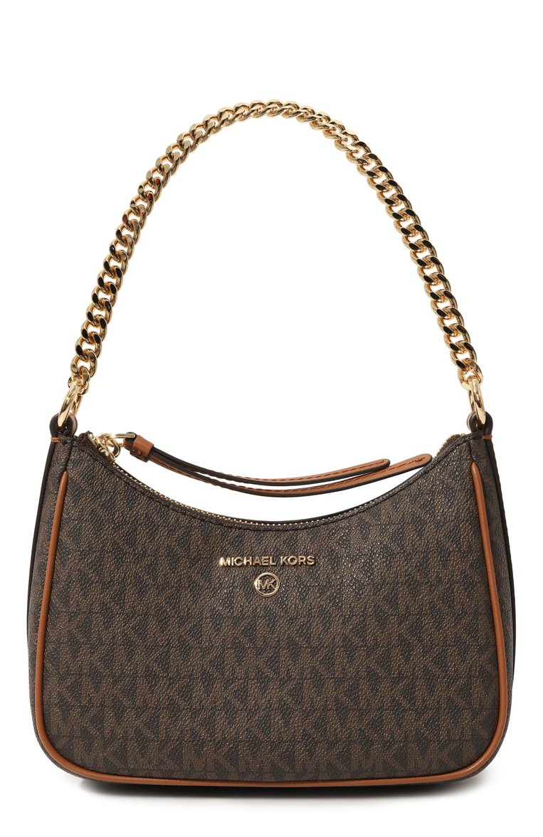 Женская сумка jet set charm small MICHAEL MICHAEL KORS коричневого цвета, арт. 32H1GT9C1B | Фото 1 (Размер: small; Материал: Экокожа; Сумки-технические: Сумки top-handle)