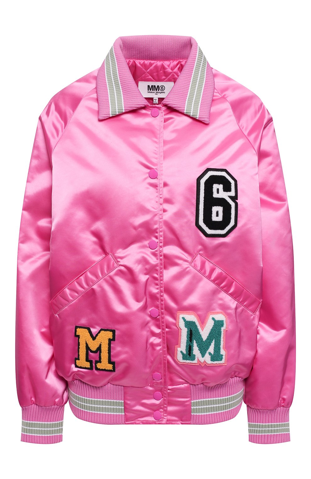 Бомбер MM6 розового цвета по цене 62950 руб., арт. S52AM0136/S52534, фото 1 Бомбер MM6, арт. S52AM0136/S52534, фото 1