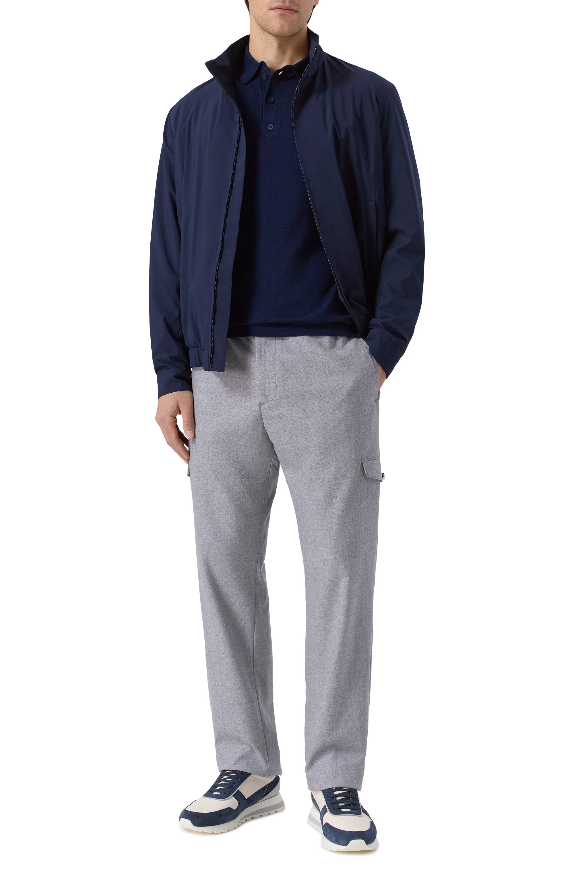 Поло из шерсти и шелка KITON, арт. UMM066702, фото 2