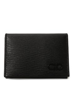 Мужской кожаный футляр для кредитных карт FERRAGAMO черного цвета, арт. 66A062/733302 | Фото 1 (Нос: Не проставлено; Материал: Натуральная кожа)