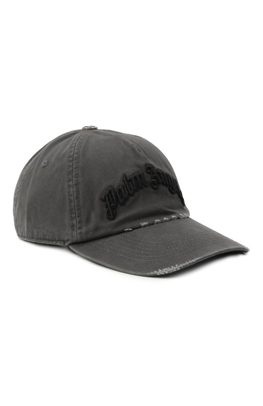 Хлопковая бейсболка Palm Angels PWLB032F25FAB005 Серый PWLB032F25FAB005