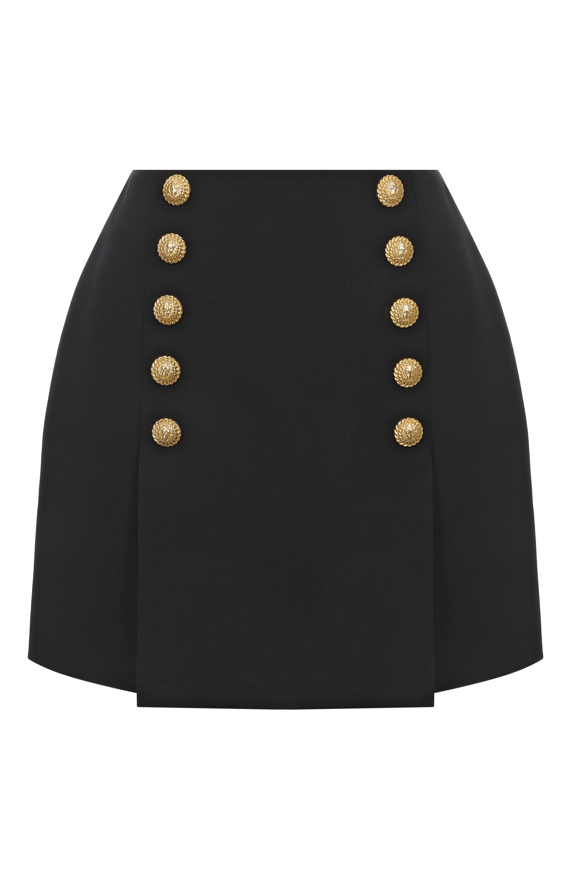 Шерстяная юбка BALMAIN черного цвета по цене 157000 руб., арт. FF1LBA89/WC09, фото 1 Шерстяная юбка BALMAIN, арт. FF1LBA89/WC09, фото 1