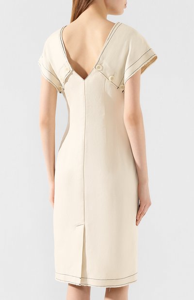 Платье из смеси хлопка и льна PROENZA SCHOULER WHITE LABEL, арт. WL2013054-AL001, фото 4