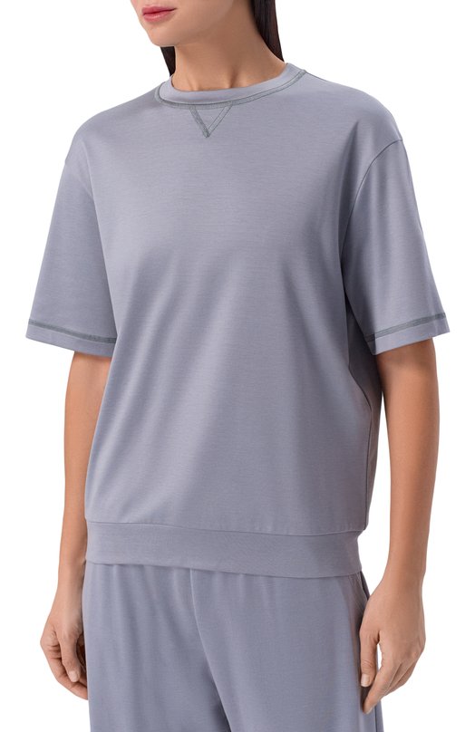 Футболка из шелка и хлопка MVST M25.2MW.H403/SC00 Голубой  M25.2MW.H403/SC00 Фото 3