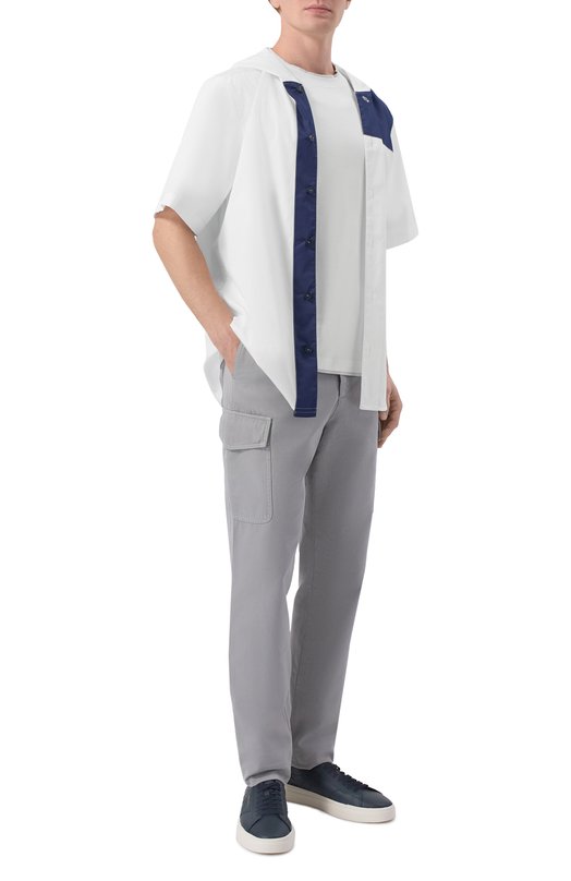 Хлопковая рубашка Kiton UMM0754K0710H Белый  UMM0754K0710H Фото 2