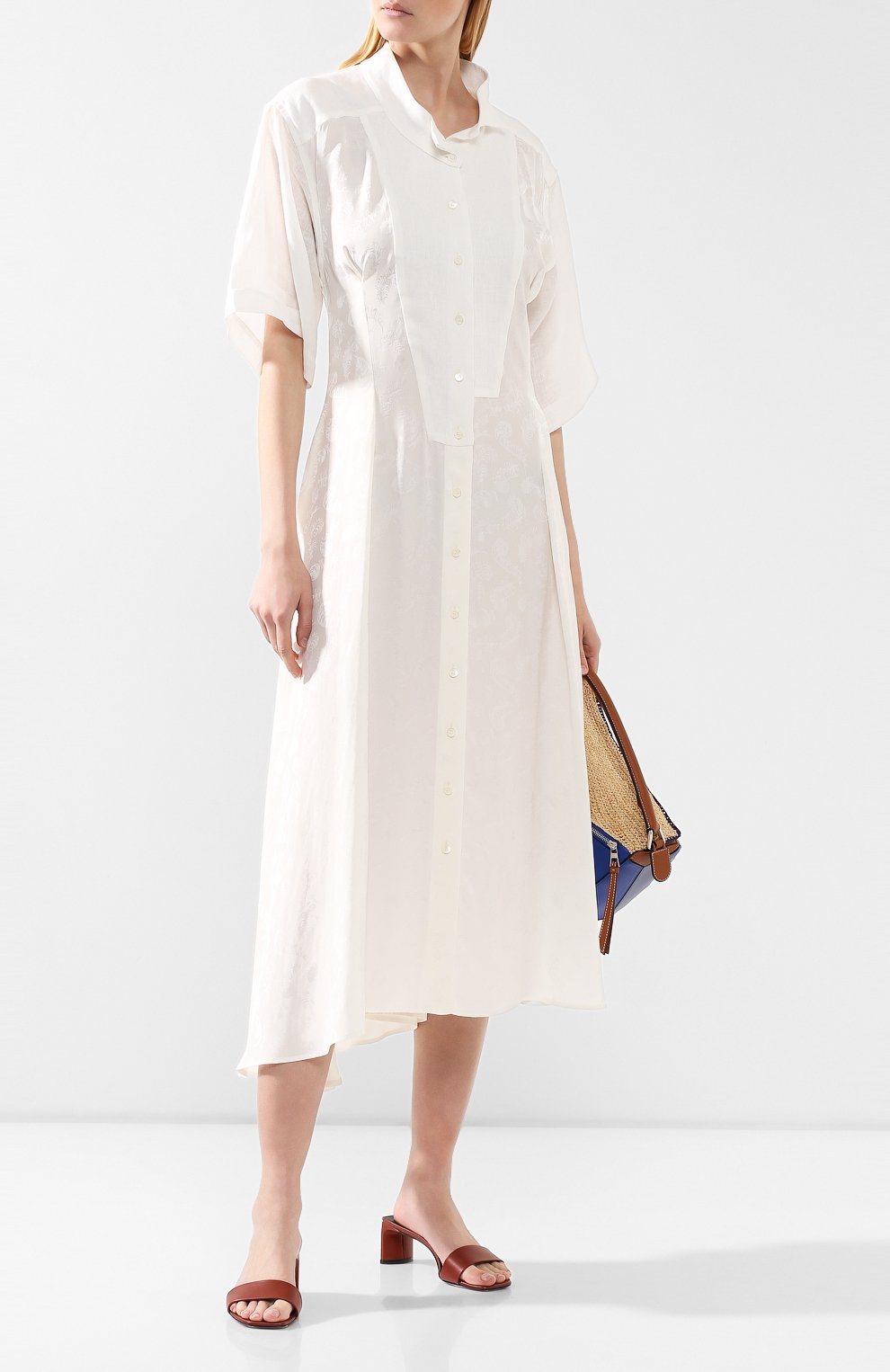 Платье LOEWE белого цвета по цене 251500 руб., арт. S2296000FA, фото 2 Платье LOEWE, арт. S2296000FA, фото 2