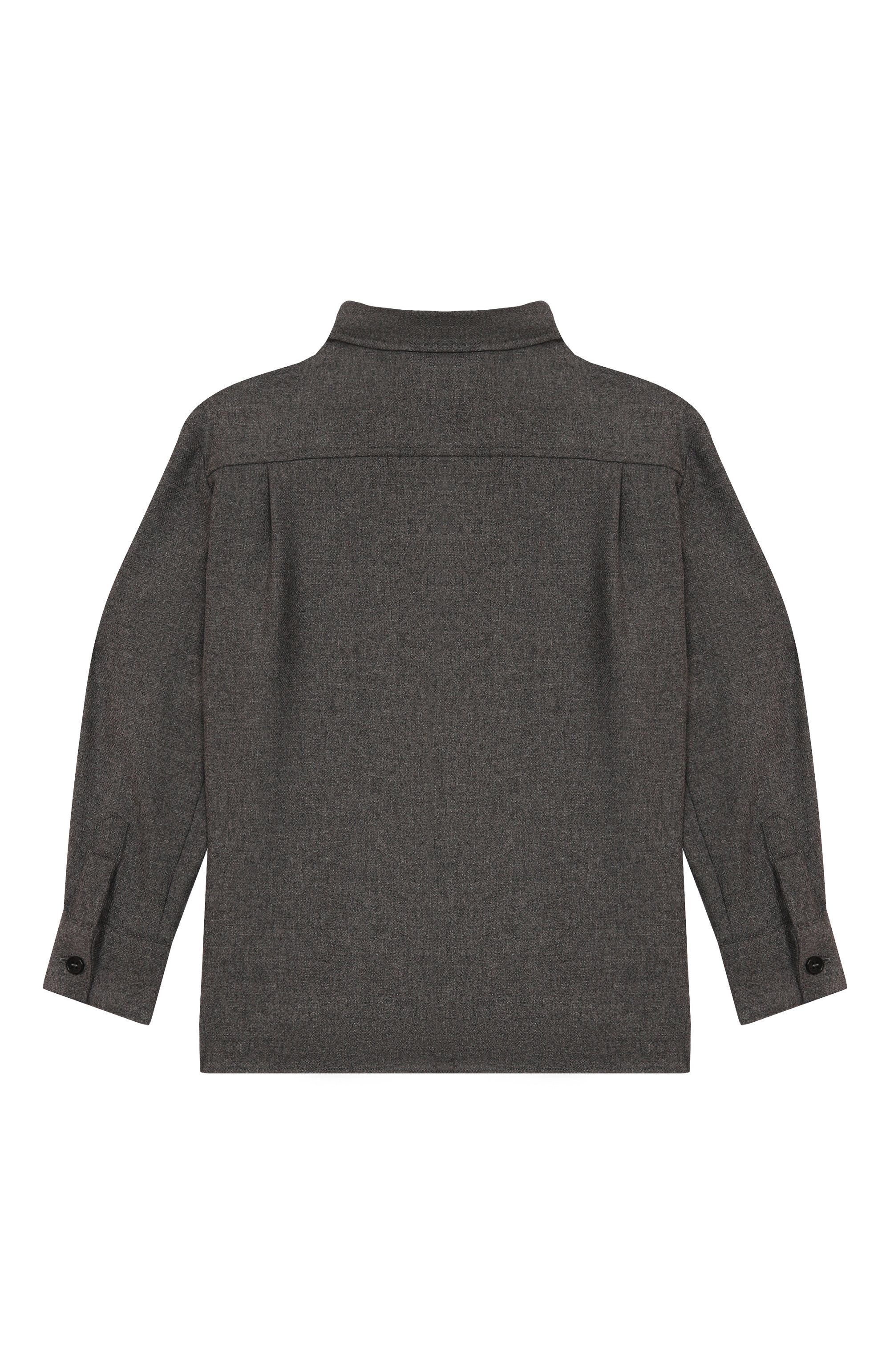 Рубашка из вискозы и шерсти DOLCE & GABBANA темно-серого цвета по цене 47800 руб., арт. L44S58/FURNC/2-6, фото 2 Рубашка из вискозы и шерсти DOLCE & GABBANA, арт. L44S58/FURNC/2-6, фото 2