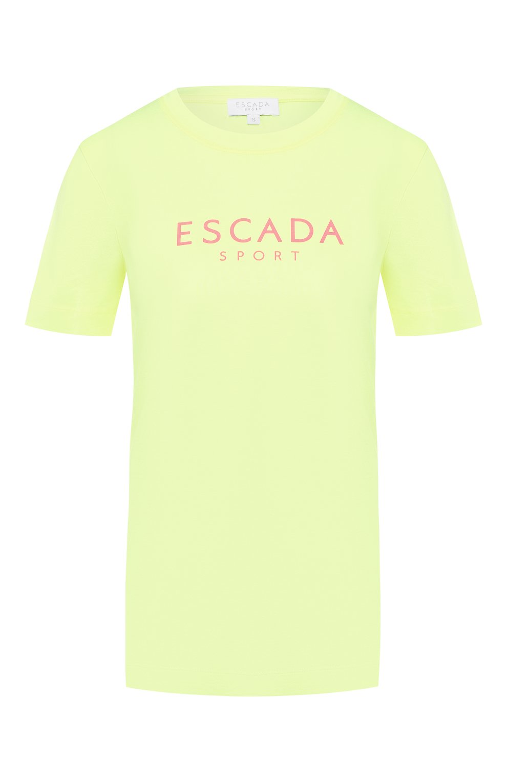 Хлопковая футболка ESCADA SPORT желтого цвета по цене 12350 руб., арт. 5030679, фото 1 Хлопковая футболка ESCADA SPORT, арт. 5030679, фото 1