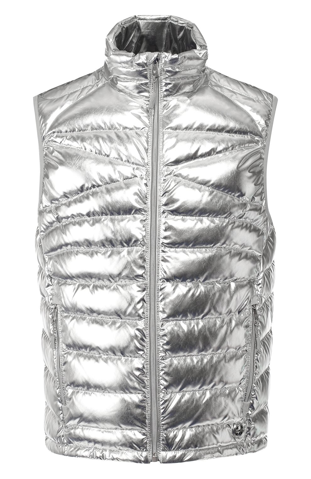 Пуховый жилет RALPH LAUREN серебряного цвета по цене 96500 руб., арт. 790714236, фото 1 Пуховый жилет RALPH LAUREN, арт. 790714236, фото 1