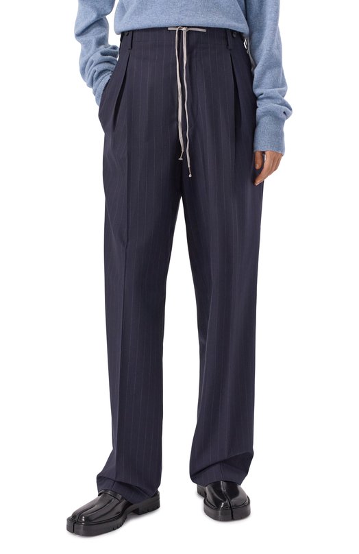 Шерстяные брюки Maison Margiela S29KA0395/M35581 Синий  S29KA0395/M35581 Фото 3