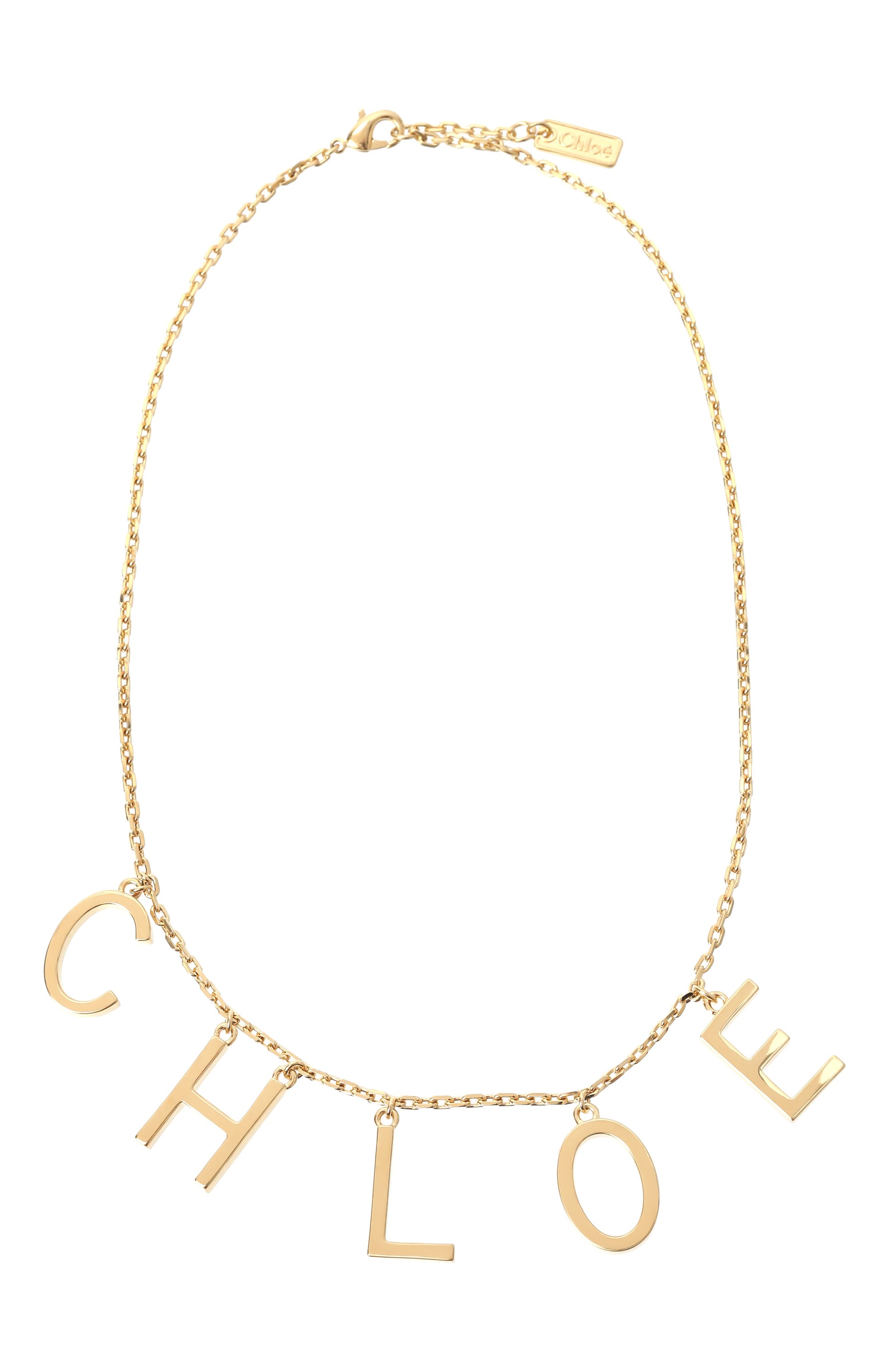 Колье CHLOÉ золотого цвета по цене 69100 руб., арт. CH25AJN08CB7, фото 1 Колье CHLOÉ, арт. CH25AJN08CB7, фото 1
