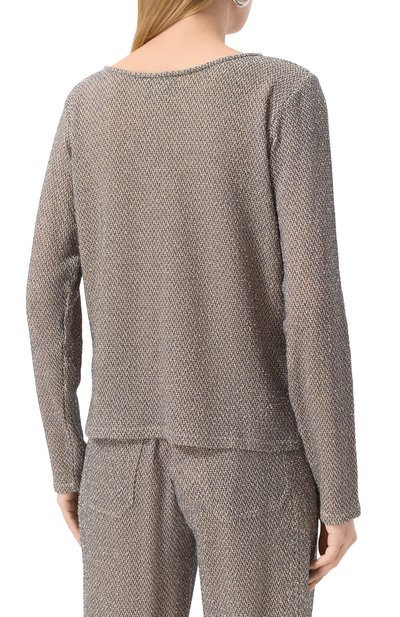 Хлопковый пуловер GIORGIO ARMANI темно-серого цвета по цене 76100 руб., арт. GW001073/AF15058, фото 4 Хлопковый пуловер GIORGIO ARMANI, арт. GW001073/AF15058, фото 4