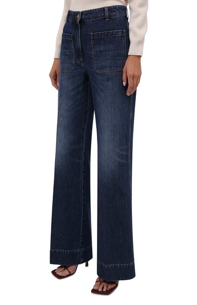 Джинсы VICTORIA BECKHAM синего цвета по цене 43350 руб., арт. 1521DJE002909A, фото 3 Джинсы VICTORIA BECKHAM, арт. 1521DJE002909A, фото 3