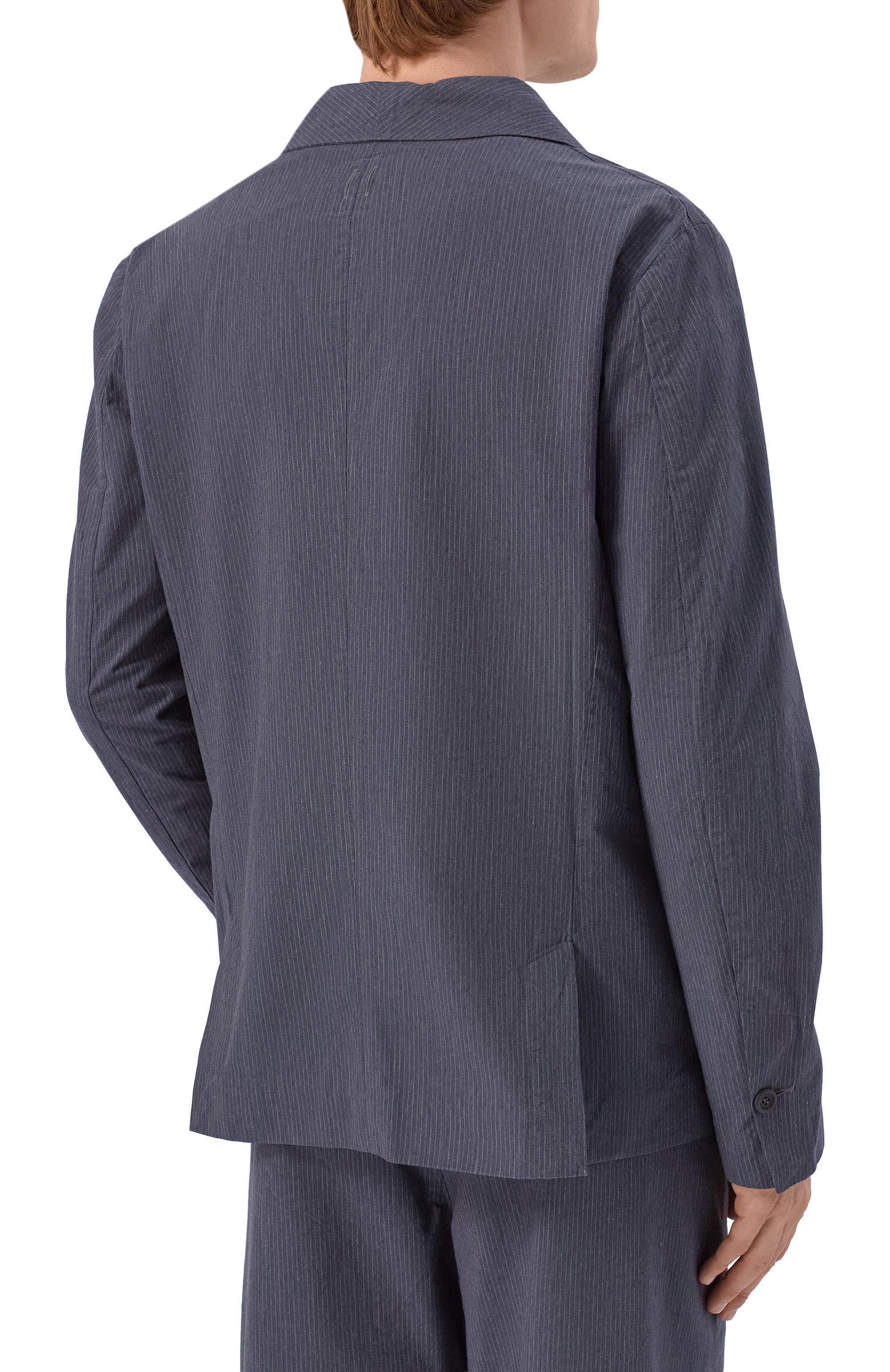 Хлопковый пиджак HANNES ROETHER темно-синего цвета по цене 57250 руб., арт. ZUN22DER.5136, фото 4 Хлопковый пиджак HANNES ROETHER, арт. ZUN22DER.5136, фото 4