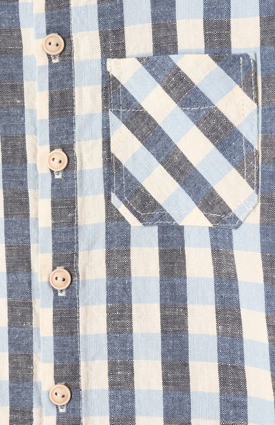 Рубашка из хлопка и льна SANETTA разноцветного цвета по цене 8685 руб., арт. 902448, фото 3 Рубашка из хлопка и льна SANETTA, арт. 902448, фото 3