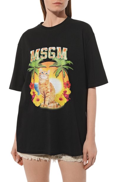 Хлопковая футболка MSGM, арт. 3441MDM175 237002, фото 3
