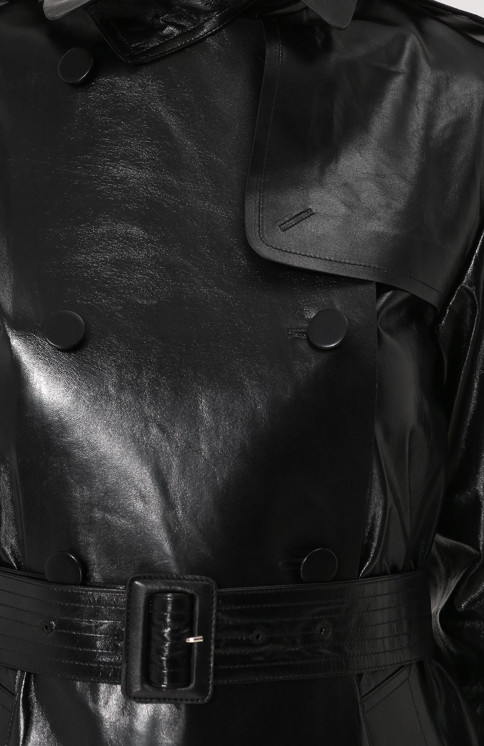 Двубортное кожаное пальто с поясом VALENTINO, арт. NB0NB02Y/1BH, фото 5