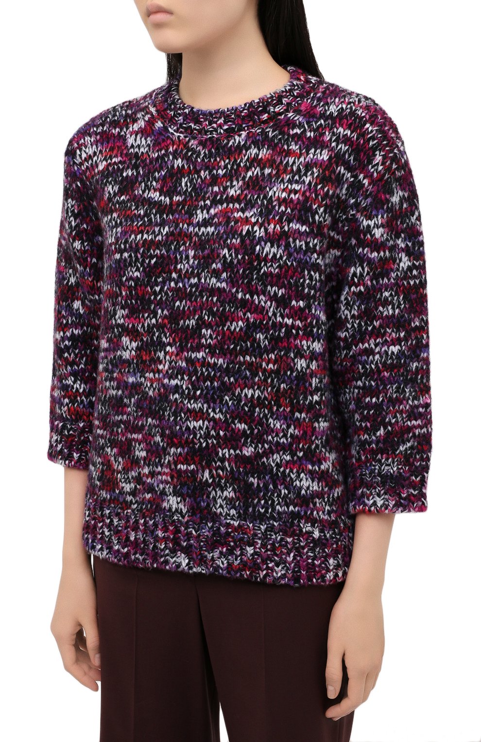 Шерстяной свитер DRIES VAN NOTEN фуксия цвета по цене 49950 руб., арт. 202-11215-1719, фото 3 Шерстяной свитер DRIES VAN NOTEN, арт. 202-11215-1719, фото 3