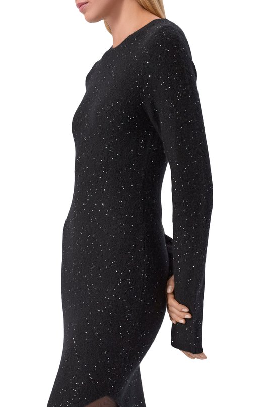 Платье из кашемира и хлопка Addicted MK914 SEQ-1 Чёрный  MK914 SEQ-1 Фото 4