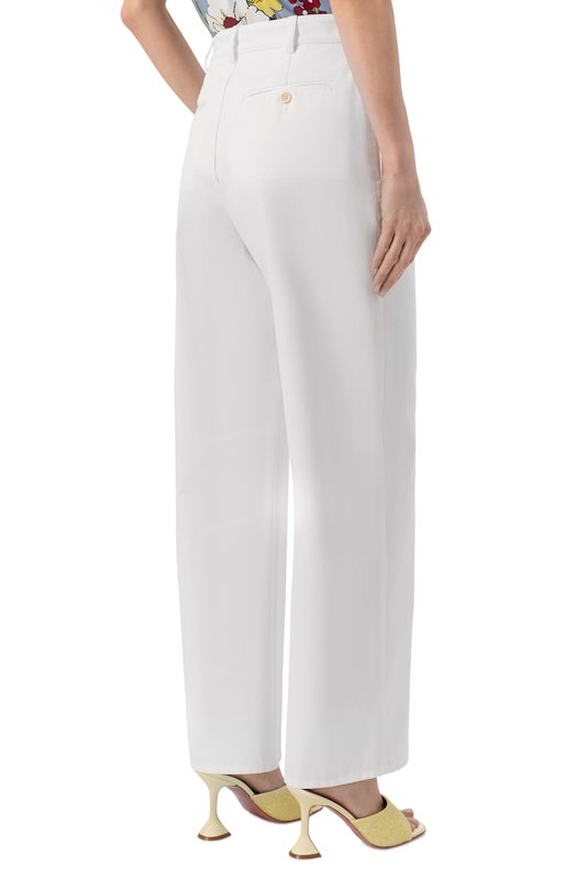 Хлопковые брюки Marni PAMA0637A1/UTC567 Белый  PAMA0637A1/UTC567 Фото 4