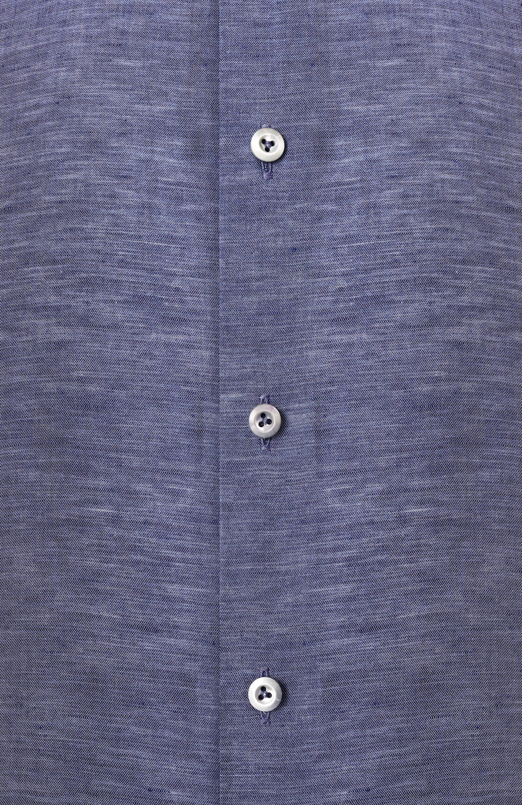 Льняная рубашка VAN LAACK темно-синего цвета по цене 36100 руб., арт. VL-RIK0S-TF02W/150316, фото 6 Льняная рубашка VAN LAACK, арт. VL-RIK0S-TF02W/150316, фото 6