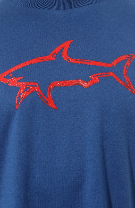 Хлопковая футболка Paul&Shark 12311633/3XL-6XL Синий  12311633/3XL-6XL Фото 5