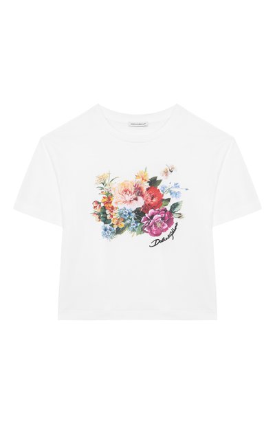 Хлопковая футболка DOLCE & GABBANA, арт. L5JTNL/G7PHR/8-12+