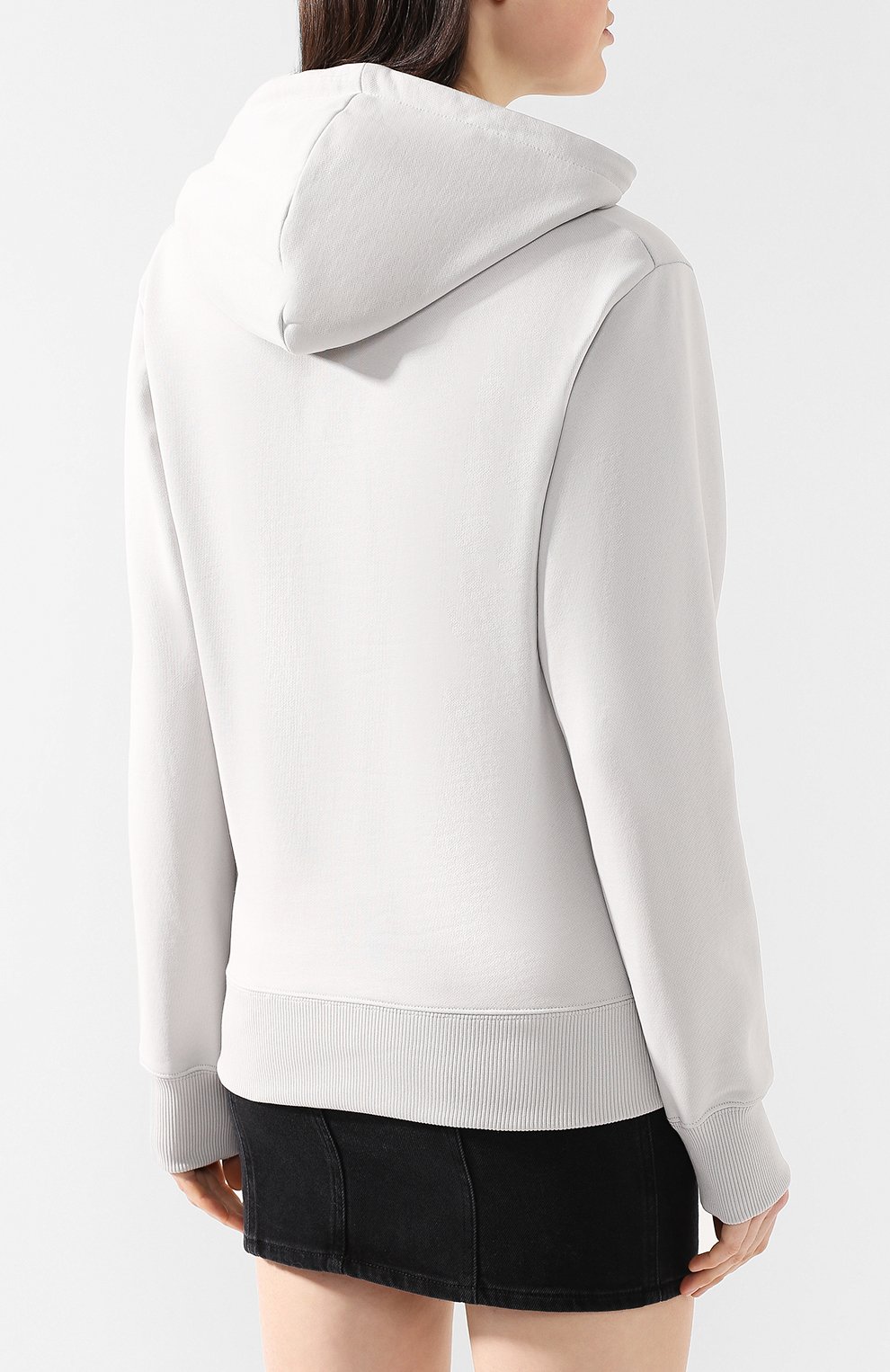 Хлопковое худи HELMUT LANG светло-серого цвета по цене 21450 руб., арт. J01KW501, фото 4 Хлопковое худи HELMUT LANG, арт. J01KW501, фото 4