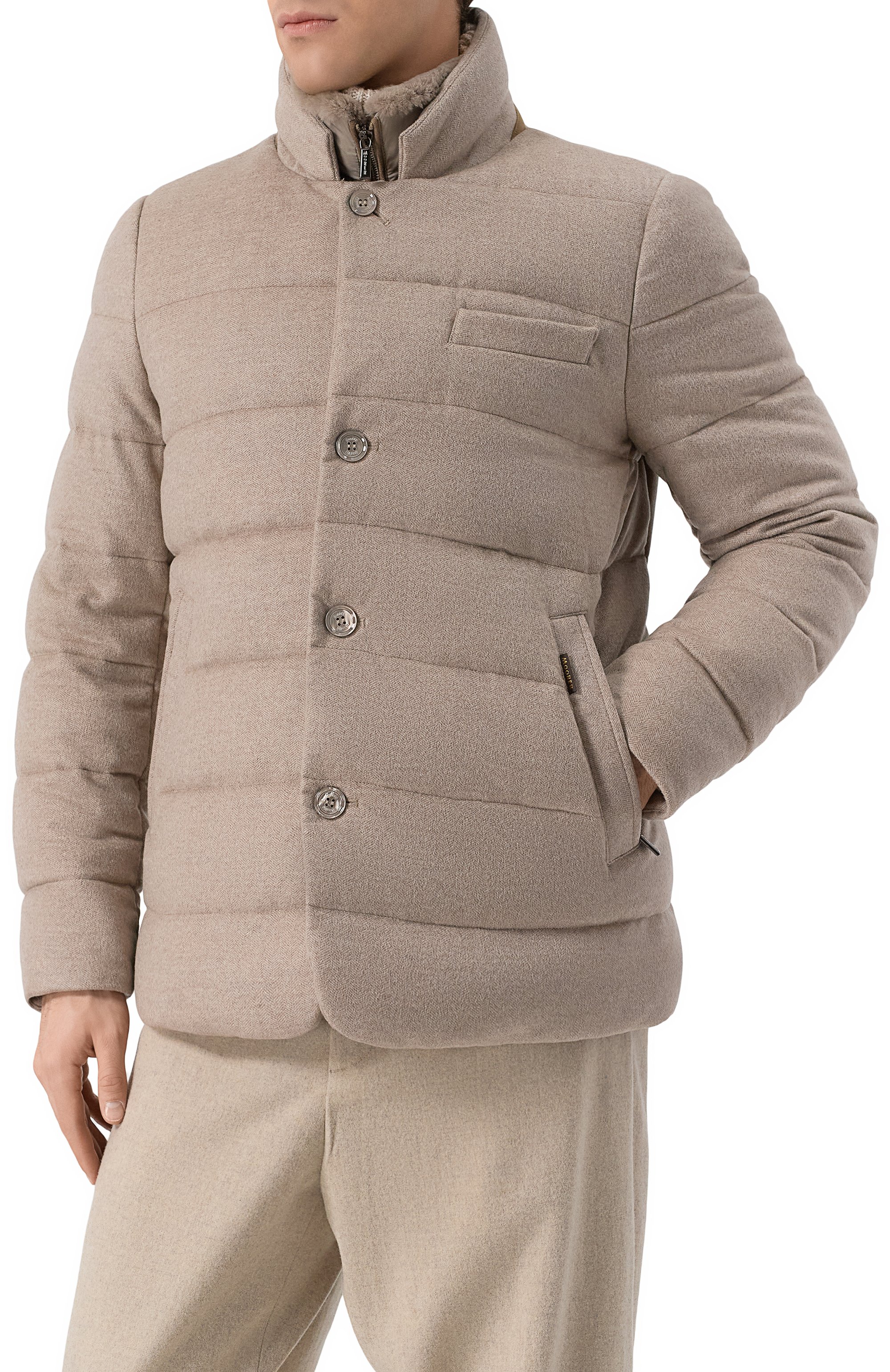 Кашемировый пуховик dalton-dtb с отделкой из норки MOORER, арт. DALT0N/DTB, фото 3