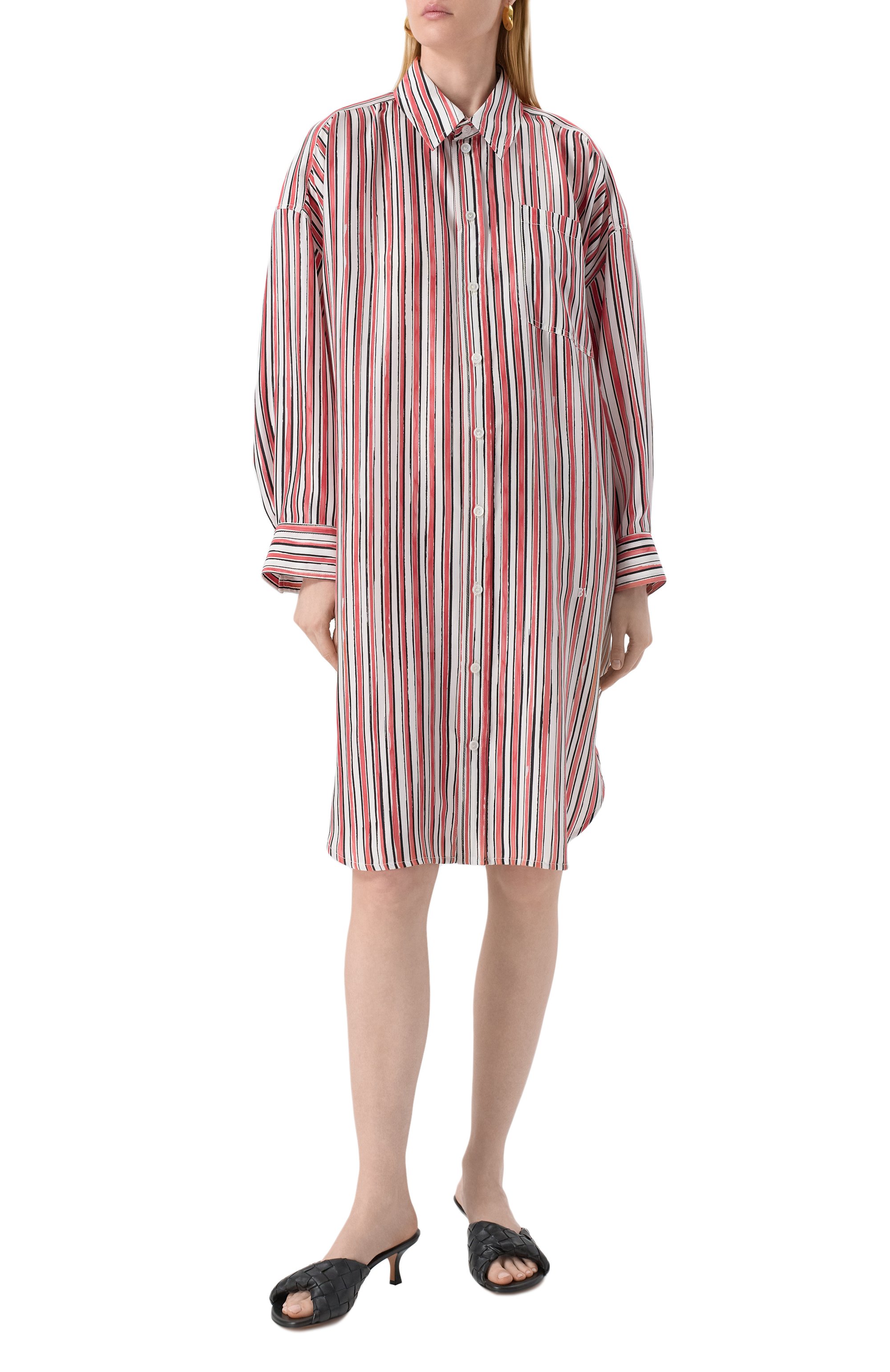 Шелковое платье BOTTEGA VENETA красного цвета по цене 251500 руб., арт. 816059/V50D1, фото 3 Шелковое платье BOTTEGA VENETA, арт. 816059/V50D1, фото 3