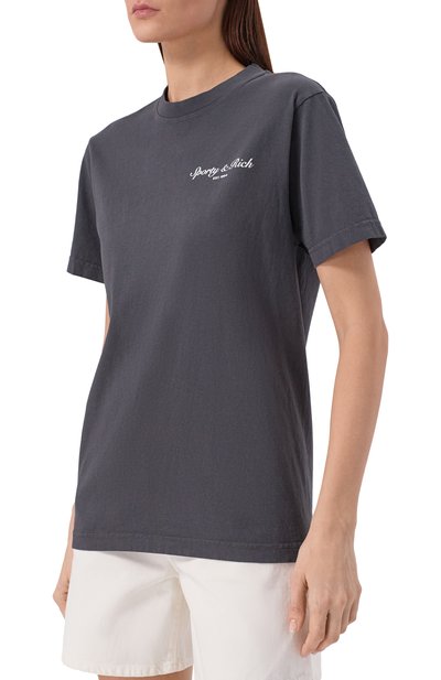 Хлопковая футболка SPORTY AND RICH, арт. T004365262BA02, фото 3