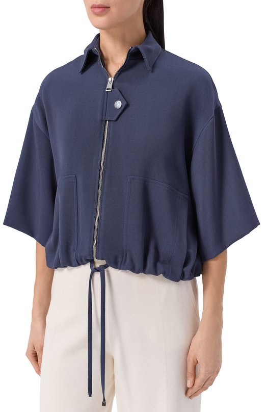 Куртка из шерсти и шелка Kiton D61507K0910G02 Синий  D61507K0910G02 Фото 3