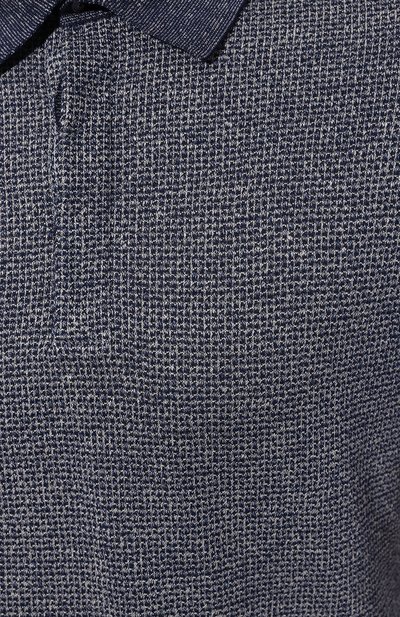 Поло из хлопка и льна ZEGNA синего цвета по цене 87550 руб., арт. UD372A7/D727, фото 5 Поло из хлопка и льна ZEGNA, арт. UD372A7/D727, фото 5