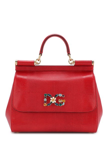 Женская сумка sicily medium DOLCE & GABBANA красного цвета, арт. BB6002/AI742 | Фото 1 (Материал: Натуральная кожа; Ремень/цепочка: На ремешке; Статус проверки: Проверено, Проверена категория; Сумки-технические: Сумки через плечо, Сумки top-handle; Размер: medium)