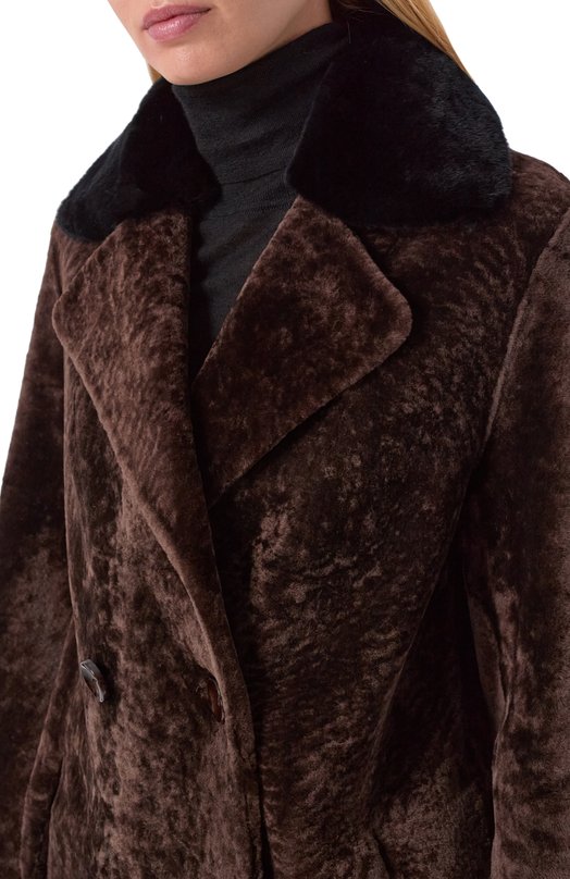 Двусторонняя дубленка с отделкой из кролика Venera M. 26190F-REX100VM Коричневый  26190F-REX100VM Фото 5