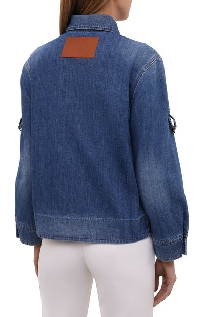 Джинсовая куртка VICTORIA BECKHAM синего цвета по цене 46250 руб., арт. 1521DSH002911A, фото 4 Джинсовая куртка VICTORIA BECKHAM, арт. 1521DSH002911A, фото 4