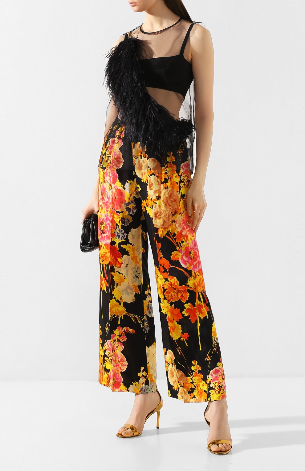 Топ с отделкой перьями DRIES VAN NOTEN, арт. 201-18632-9305, фото 2