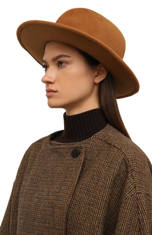 Шляпа Fedora из велюра Fetish BF24S Бежевый  BF24S Фото 2