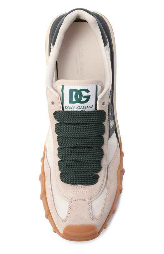 Комбинированные кроссовки DG Athletic Dolce & Gabbana CS2384/AZ862 Бежевый  CS2384/AZ862 Фото 5