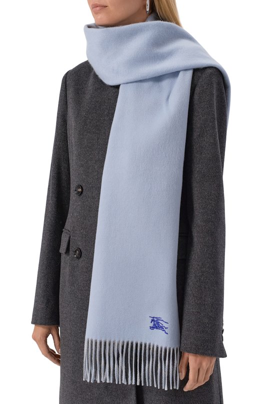 Кашемировый шарф Burberry 8110018 Голубой  8110018 Фото 2