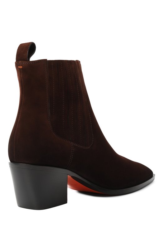 Замшевые ботильоны Santoni WT0G71799BJ2NAEA Коричневый  WT0G71799BJ2NAEA Фото 5