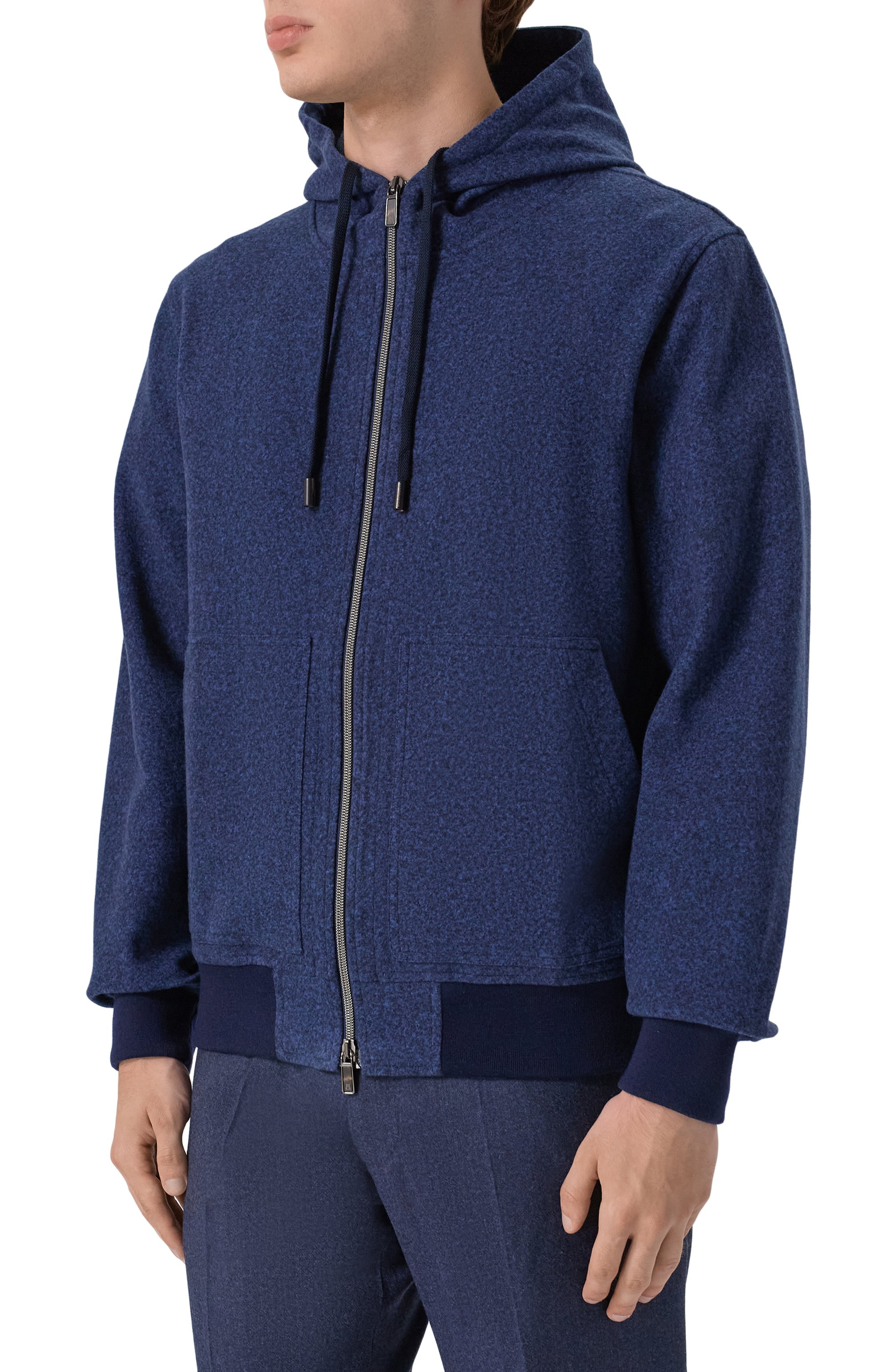 Толстовка из хлопка и шерсти CAPOBIANCO синего цвета по цене 94600 руб., арт. 19M409.FS00., фото 3 Толстовка из хлопка и шерсти CAPOBIANCO, арт. 19M409.FS00., фото 3