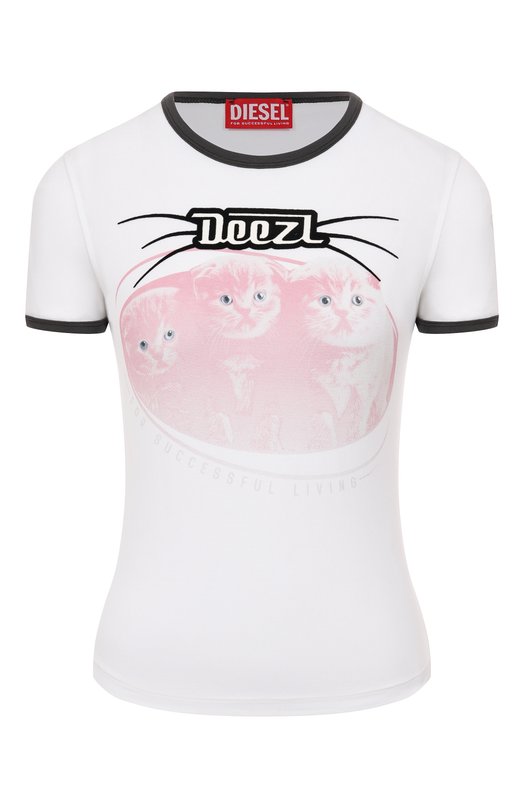 Хлопковая футболка T-Uncuties Diesel A19655/0HQAH Белый A19655/0HQAH