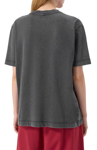 Хлопковая футболка REPLAY серого цвета по цене 8625 руб., арт. W3379C.000.22658LM, фото 4 Хлопковая футболка REPLAY, арт. W3379C.000.22658LM, фото 4