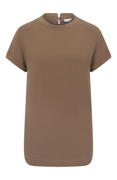 Женский хлопковый топ BRUNELLO CUCINELLI, арт. MPT18BD200