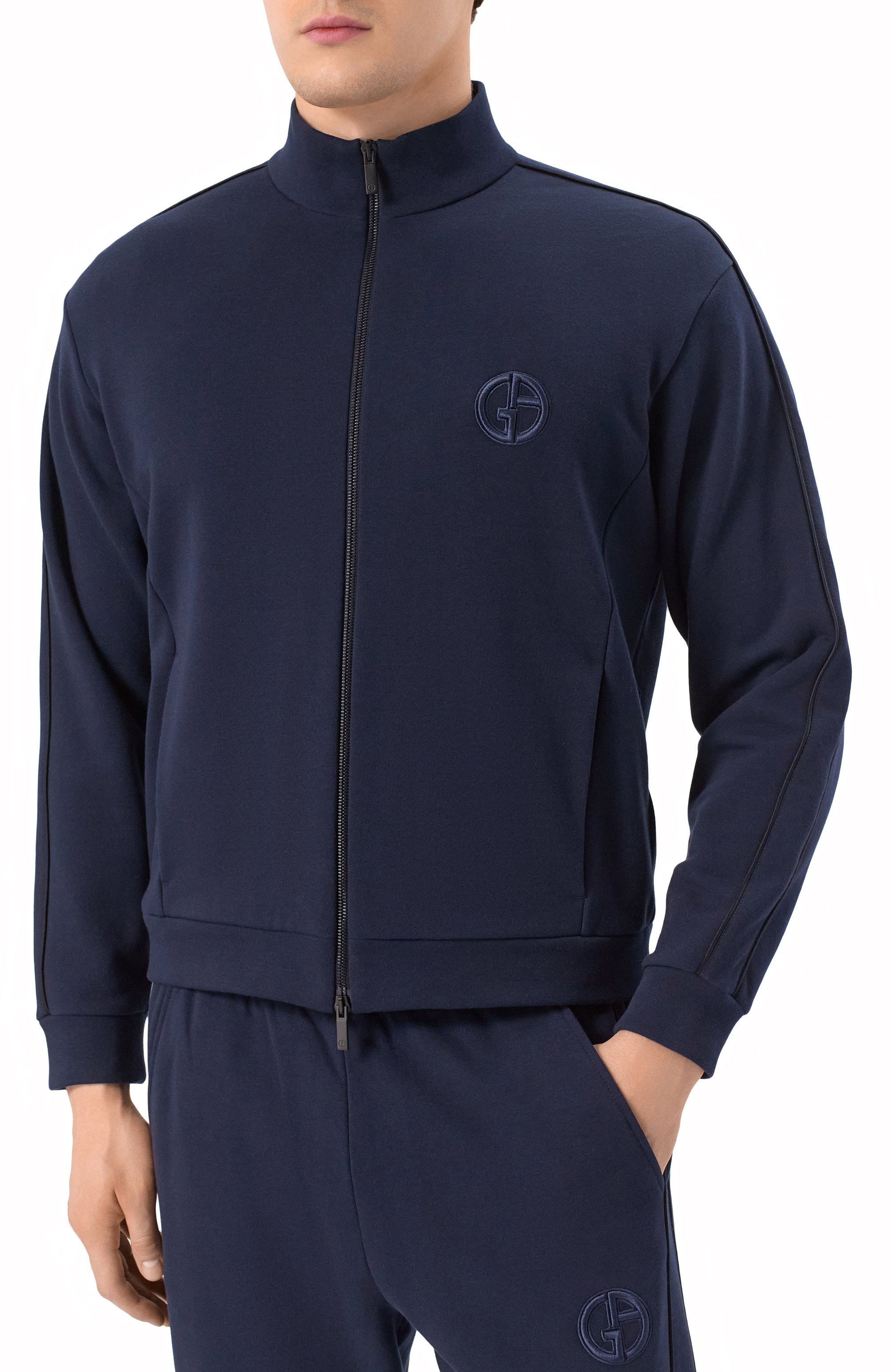 Толстовка из хлопка и кашемира GIORGIO ARMANI, арт. GM001096/TE11705, фото 3