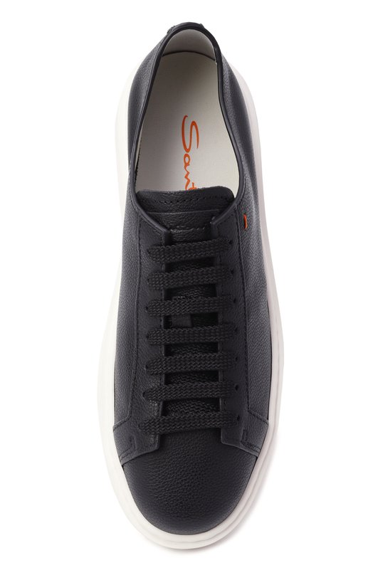 Кожаные кеды Santoni WBCG61322BARCDYI Чёрный  WBCG61322BARCDYI Фото 6