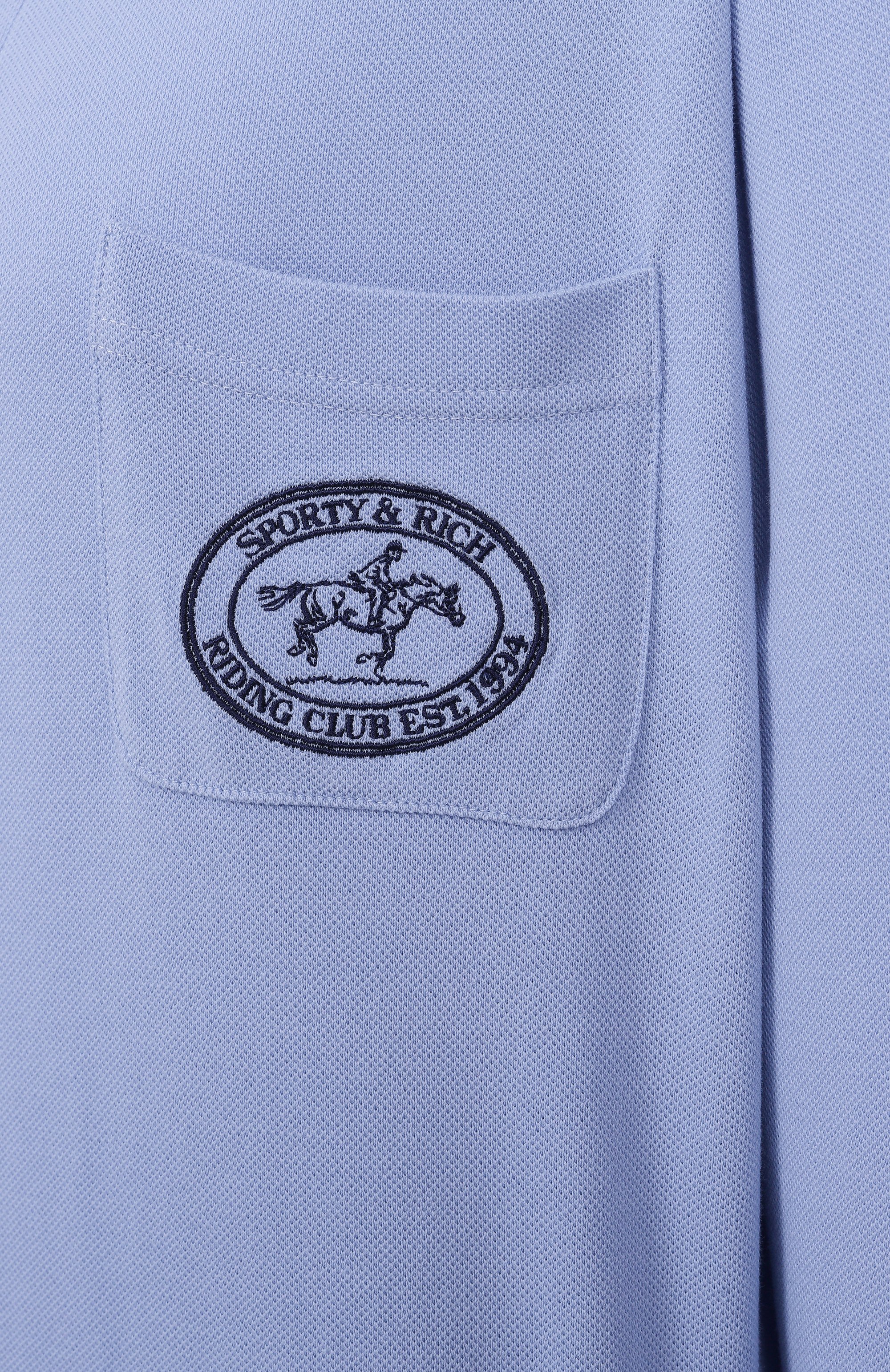 Хлопковое поло SPORTY AND RICH, арт. T0086612244BL59, фото 6