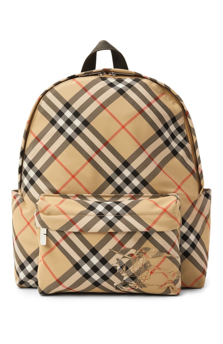 Мужской рюкзак BURBERRY бежевого цвета, арт. 8102354 | Фото 1 (Размер: large; Материал: Текстиль; Сумки-технические: Рюкзаки - большие; Стили: Кэжуэл; Автоматизация ТО: Проставлено; Автоматизация состава: Проставлено)